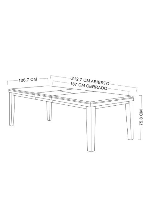 Mesa Comedor Extensible New Fraser 167/213x107 cm-3