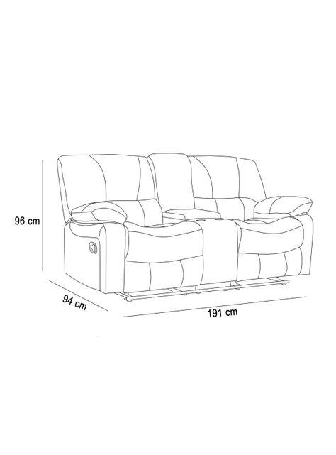 Sofá Reclinable New Andorra 2 Cuerpos-3