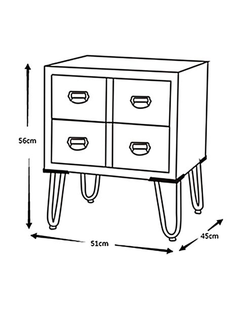 Mesa Lateral Elm 51x45 cm-2