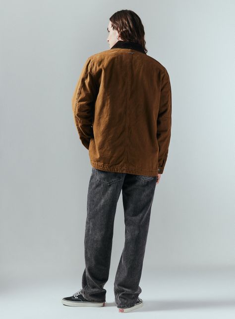 Chaqueta Canvas Bolsillo Utilitario Cuello Cotelé-5