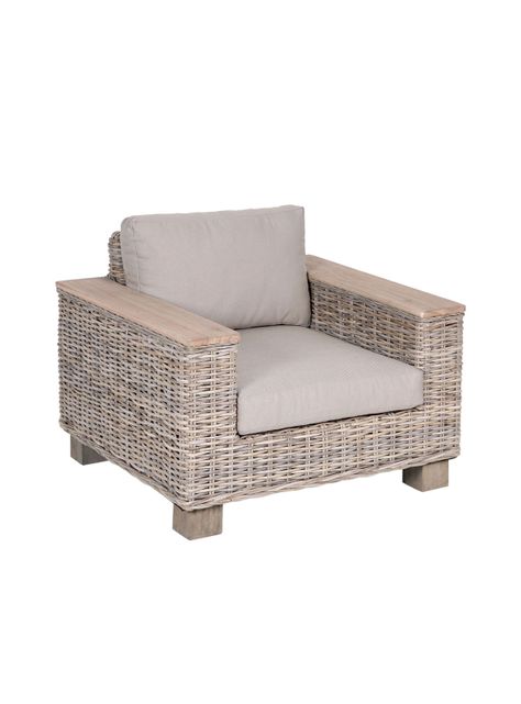 Sillón Victoria White 1 Cuerpo Ratán-2