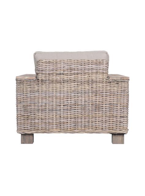 Sillón Victoria White 1 Cuerpo Ratán-3