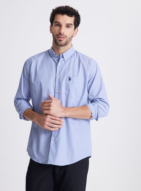 Camisa de Vestir Manga Larga Fil a Fil-0