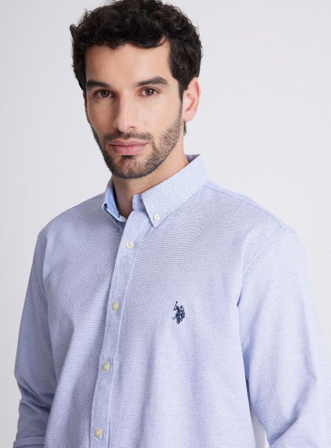 Camisa de Vestir Manga Larga Print-2