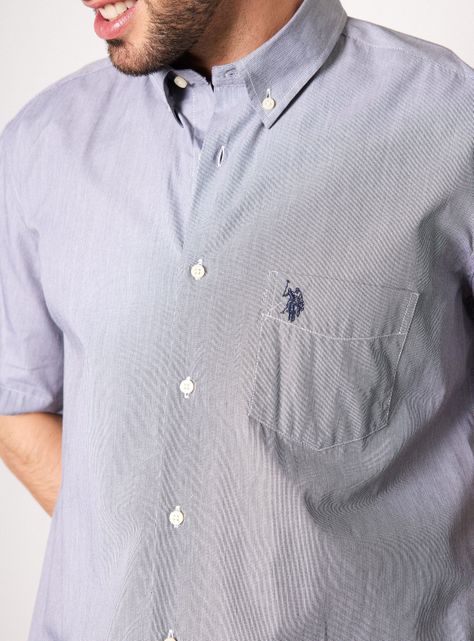 Camisa de Vestir Manga Corta Fil a Fil-3