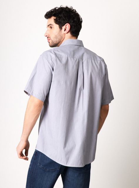 Camisa de Vestir Manga Corta Fil a Fil-1