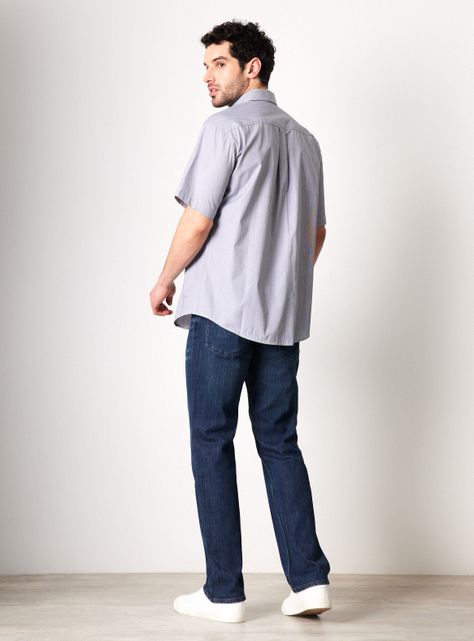 Camisa de Vestir Manga Corta Fil a Fil-5
