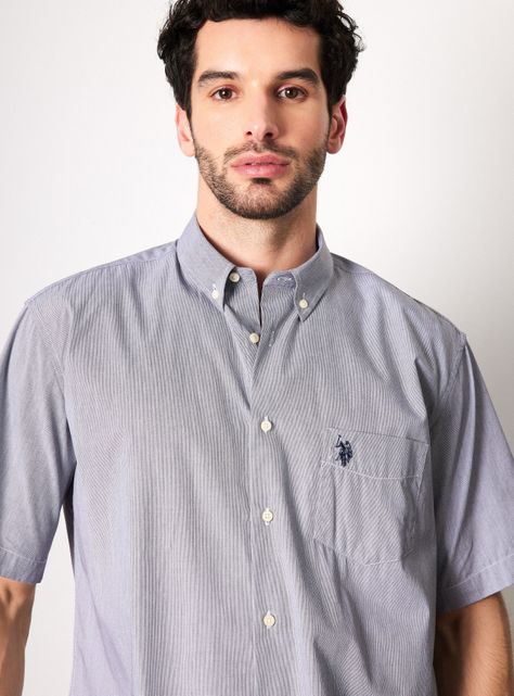 Camisa de Vestir Manga Corta Fil a Fil-2