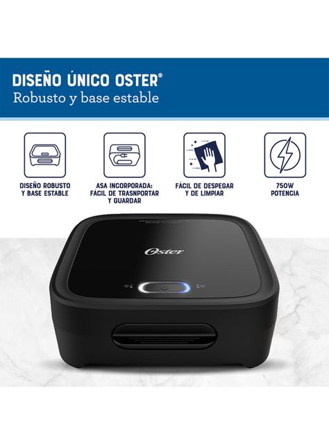 Sandwichera Compacta con Platos Hondos Negro CKSTSM400-3