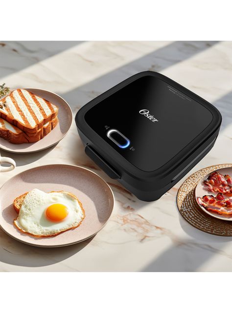 Sandwichera Compacta con Platos Hondos Negro CKSTSM400-8