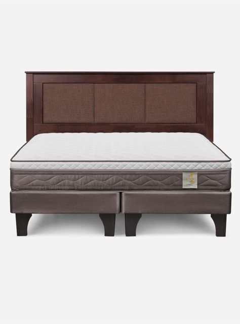 Cama Europea New style 4 2 Plazas Base Dividida + Respaldo Rachel-1