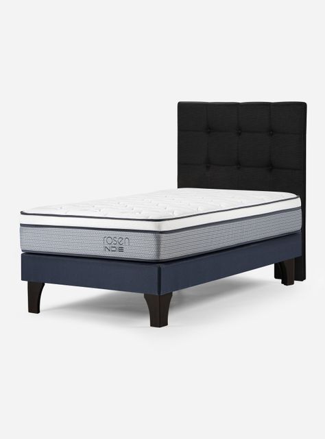 Cama Europea Indie 1 Plaza + Respaldo Issey-0