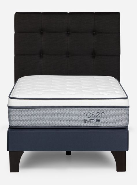 Cama Europea Indie 1 Plaza + Respaldo Issey-1