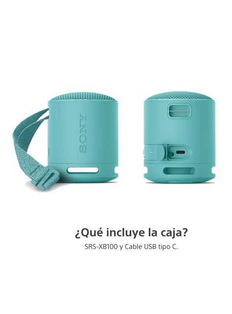 Parlante Bluetooth Portátil XB100 Azul-3