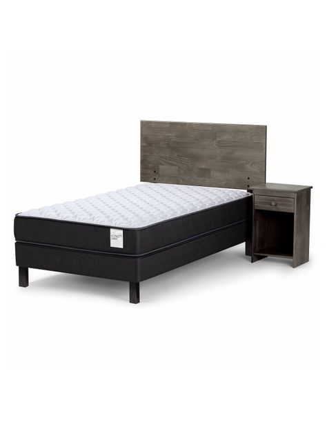 Cama Europea Wave 1.5 Plazas Tabor Grafito-0