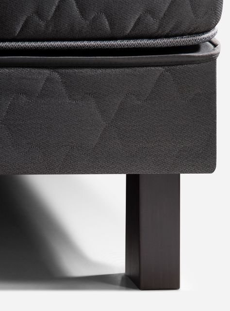 Cama Europea Wave 2 Plazas Base Normal + Respaldo Tabor Grafito-4