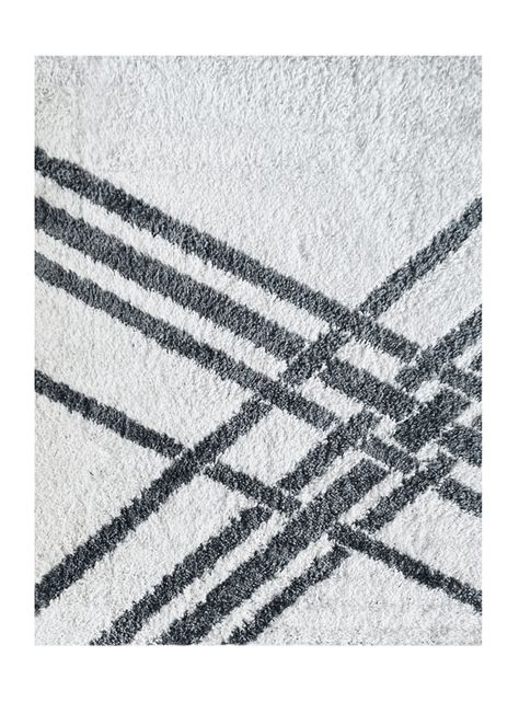 Alfombra Shaggy Gardenia 150 x 200 cm White-0