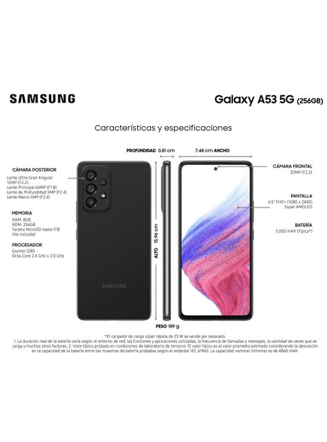 Smartphone Galaxy A53 5G 256GB 6.5" Awesome Black Liberado-1