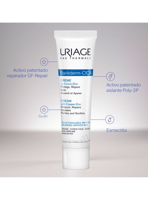 Crema Reparadora Uriage Bariéderm-CICA con Cobre y Zinc 100 ml-2