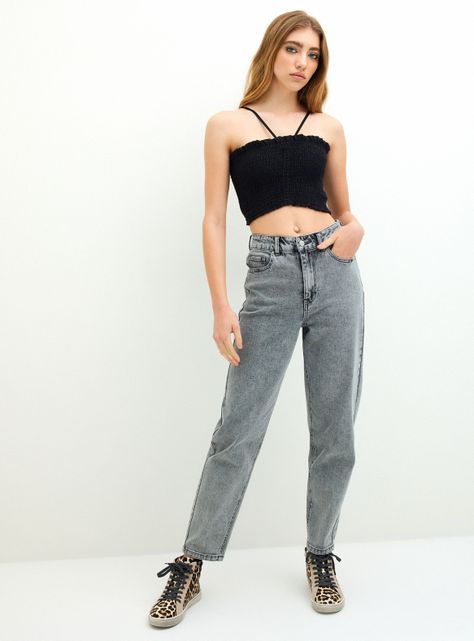 Blusa Crop Elasticada con Brillos-3