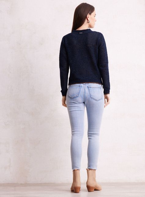 Sweater Aterciopelado con Tejido Abierto-5