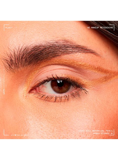 Delineador de Ojos NYX PMU Vivid Rich Mechanical Pencil Amber Stunner 0.28g-3