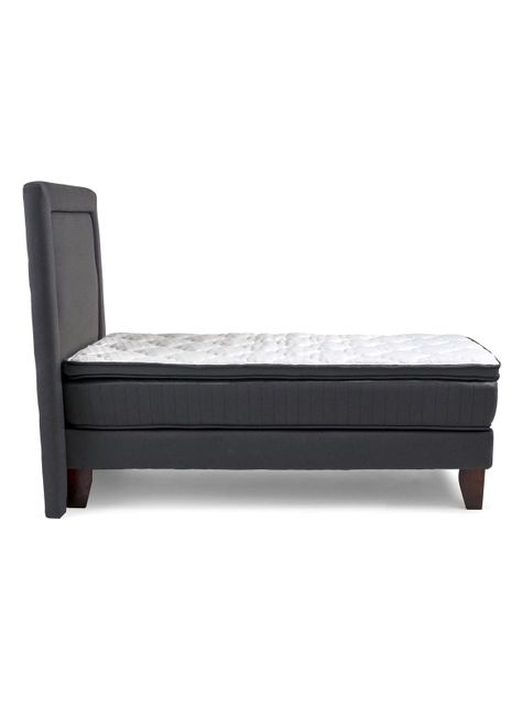 Cama Europea Hybrida Base Normal 1 Plaza Plus + Respaldo-2