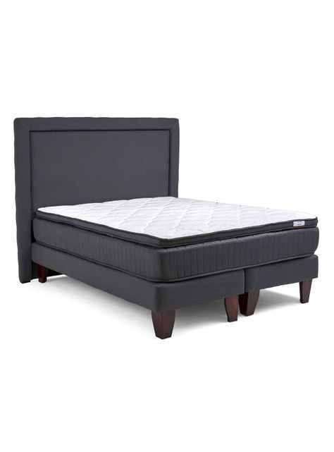 Cama Europea Hybrida Base Dividida 2 Plazas Plus + Respaldo-0