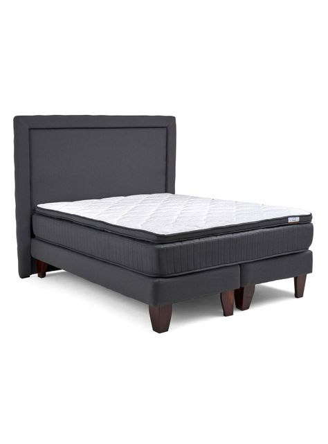 Cama Europea Hybrida Base Dividida King + Respaldo-1