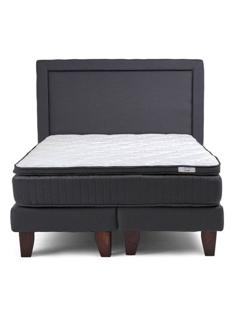 Cama Europea Hybrida Base Dividida Súper King + Respaldo-1