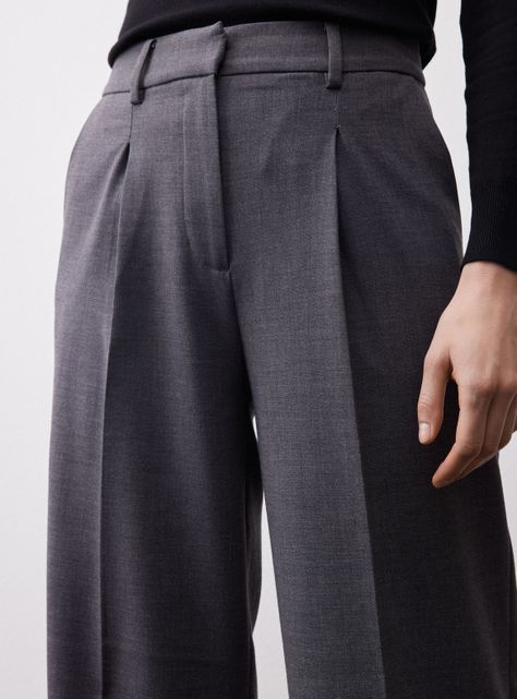 Pantalón Traje Wideleg Con Pinzas-2