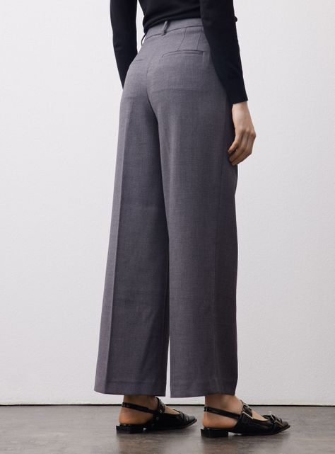 Pantalón Traje Wideleg Con Pinzas-1
