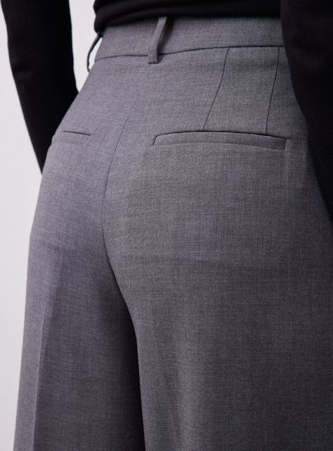 Pantalón Traje Wideleg Con Pinzas-3