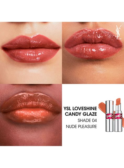 Brillo Labial YSL Loveshine Candy Glaze 4 Nude Pleasure Yves Saint Laurent-2