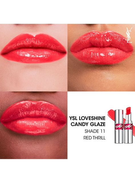 Brillo Labial YSL Loveshine Candy Glaze 11 Red Thrill Yves Saint Laurent-2