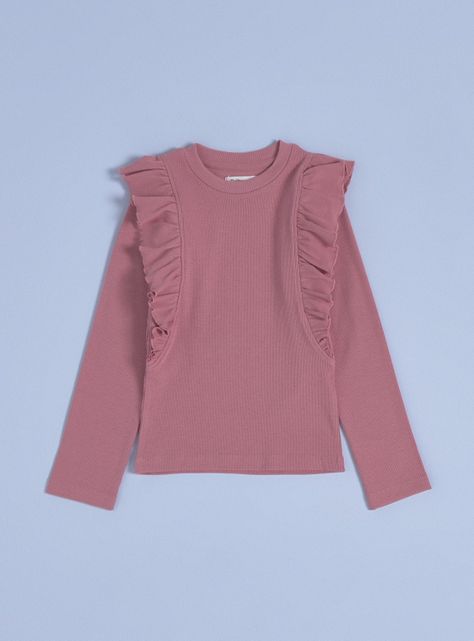 Polera Vuelos Rib Lisa-2