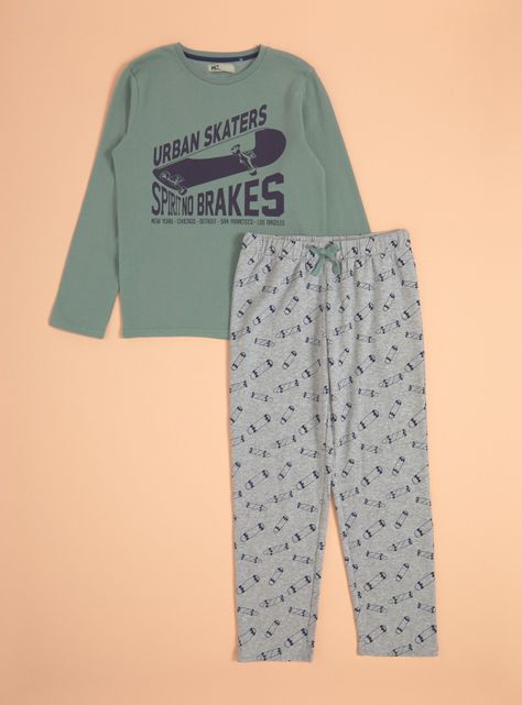 Pijama Estampado Urban Skaters Talla 10 a 16-0