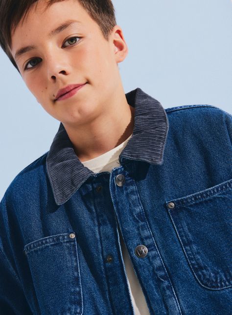Chaqueta Denim con Cuello Cotelle-1