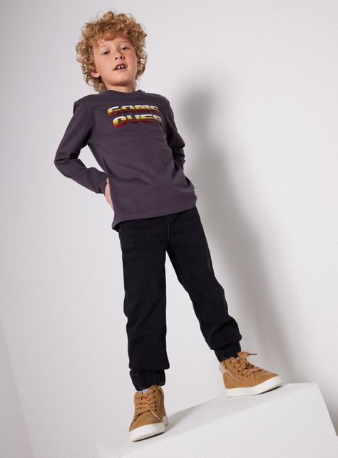 Jeans Jogger Knit Denim-0