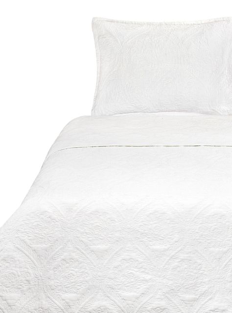 Quilt 1.5 Plazas Unicolor White-0