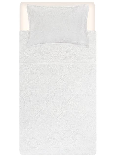 Quilt 1.5 Plazas Unicolor White-3