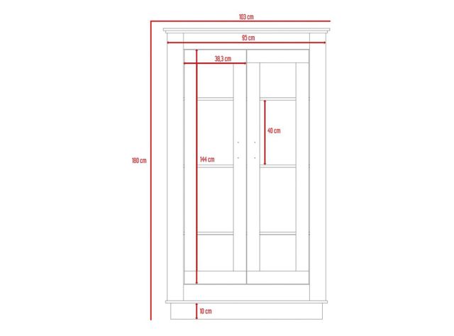 Vitrina Alcamo White Chic 2 Puertas TuHome-6