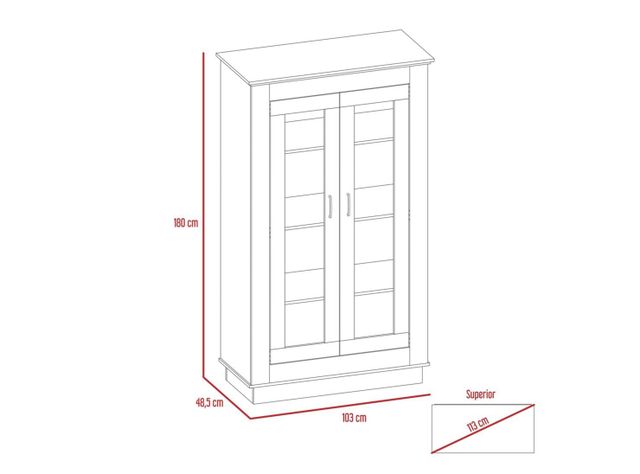 Vitrina Alcamo White Chic 2 Puertas TuHome-5