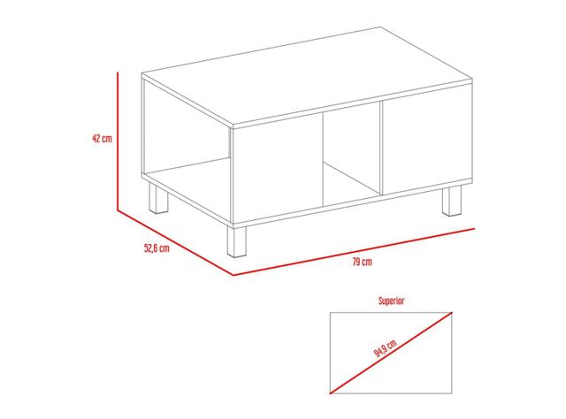 Mesa TuHome de Centro Bellagio 79x53x49 cm TuHome-4