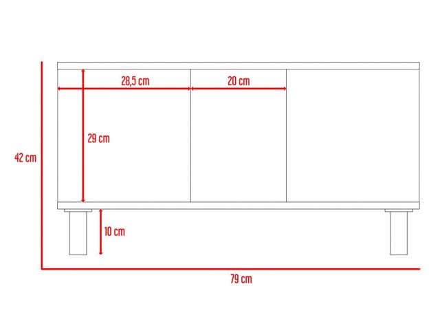 Mesa TuHome de Centro Bellagio 79x53x49 cm TuHome-3