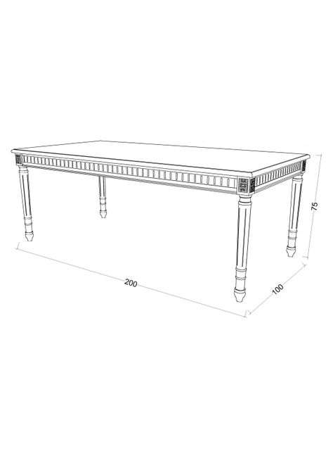 Mesa de Comedor Esteban XL 200 x 100 cm-3