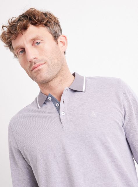 Polera Manga Larga Piqué Detalle Cuello-2