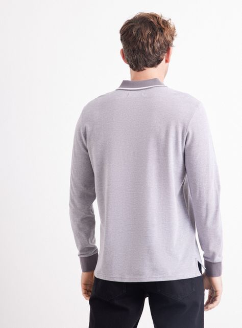Polera Manga Larga Piqué Detalle Cuello-1
