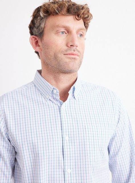 Camisa de Vestir Manga Larga Poplin Cuadros-2