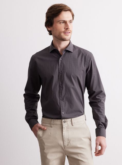 Camisa de Vestir Cuadros-0